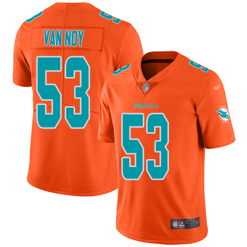 Nike Miami Dolphins #53 Kyle Van Noy Orange Youth Stitched NFL Limited Inverted Legend Jersey